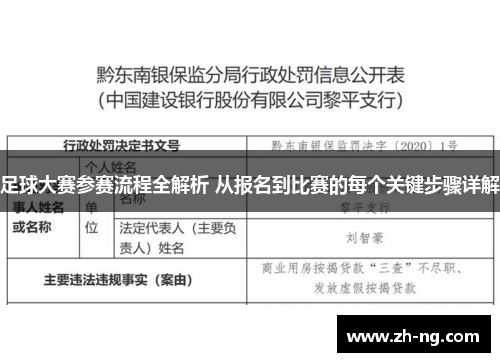 足球大赛参赛流程全解析 从报名到比赛的每个关键步骤详解